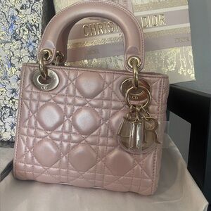 MINI LADY DIOR IN LOTUS PINK